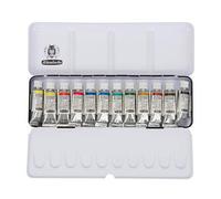 Schmincke - Caja de Pinturas HORADAM® AQUARELL, Surtido básico, 12 Tubos de 5 ml, 74112097, Caja metálica, Set de Pintura, Acuarelas de Primera Calidad