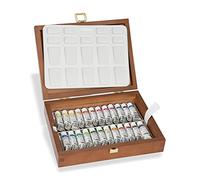 Schmincke - Caja de pinturas HORADAM® AQUARELL, surtido básico, 12 tubos de 5 ml, 74112097, caja metálica, set de pintura, acuarelas