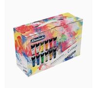 Schmincke - College® Acrylic, juego de pinturas acrílicas con 12 tubos de 200 ml, 83 712 097, colores acrílicos de calidad de estudio, gama básica, mate satinado y resistente a la luz