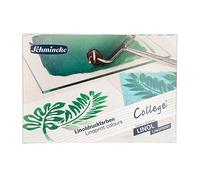 Schmincke - College® Linol, juego de linóleo con 5 tubos de 75 ml, 84 001 097, tintas de linóleo para artistas en calidad de estudio, tinta de linóleo de bajo olor, impresión uniforme