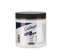 Schmincke - College® Linol, tintas de linóleo para artistas, Blanco 237 ml, 39100053, tinta de linóleo a base de agua de bajo olor, resistente a la luz, impresión uniforme