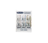 Schmincke Horadam Aqua Super granulaci?n Trio niebla 5 ml tubos 74 621 097, juego de cart?n, tonos muy fuertes granuladores, acuarelas finas y supergranuladoras