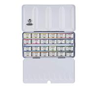 Schmincke - HORADAM® AQUARELL Caja de pinturas con 24 acuarelas finas, 74324097, Caja metálica Premium, juego de pinturas, 24 x 1/1 godets
