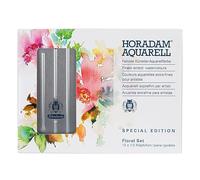 Schmincke - HORADAM® AQUARELL, Juego Floral, 12 x 1/2 cubetas, 74 879 097, Caja de Metal, Juego para Pintar, Acuarelas Finas