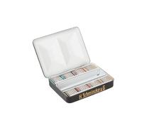 Schmincke HORADAM® Aquarell Retro Line - Caja de colores con 8 acuarelas finas, 74649097, caja de metal, juego de pintura, 8 x 1/2 recipientes