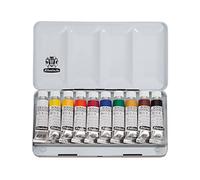 Schmincke - HORADAM® Gouache, 10 tubos de 15 ml, 72 701 097, 10 finísimos tonos de gouache en caja metálica, máxima concentración de pigmentos, luminosidad y profundidad de color.