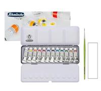 Schmincke Horadam - Gouache extra fino 12 tubos de 5 ml + 1 pincel y 1 tarjeta