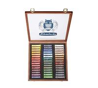 Schmincke - Pastel, 45 Colors, Multi-Purpose, 77 245 097, Wooden Box with 45 Pastel Pencils, Handmade Pastels, Brilliant, Velvety matt, Highly lightfast Shades