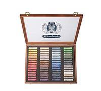 Schmincke - Pastel, set of 60 colors, 77 260 097, wooden box with 60 pastel pencils, handmade pastels, brilliant, velvety matt and highly lightfast shades