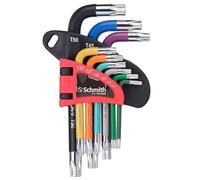 Schmith Juego de llaves Allen, juego de llaves hexagonales Torx hexagonal, juego de arandelas cortas T10-T50