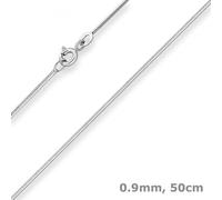 Schmuck Krone Colgante Gargantilla Serpiente 925 Plata Rodinada 50 cm Plata