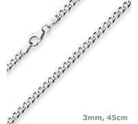 Schmuck Krone Collar Cadena Panzer 925 Plata Esterlina 45 cm Plata