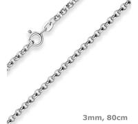 Schmuck Krone Collier Erbs Kette 925 Sterling Silber 80 cm