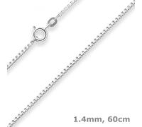 Schmuck Krone Halskette Venezia 925er Silber 60 cm Silber 1,4 mm