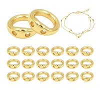 Schmuckverbinder Kupfer Mit Doppelloch | 20er Pack Elegante Ösen Binderinge Für Schmuckherstellung | Biegeringe Verbinder Für DIY Ohrringe Halsketten Armbänder & Basteln