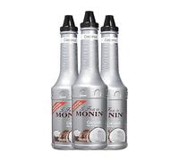 Schnapp Monin Puré Coco Coconut sin alcohol Botella Misil 1 L (Caja de 3 Botella Misil de 1 L)