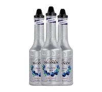 Schnapp MoninCocktail Puré Arándanos Blueberry Botella Misil 1 L (Caja de 3 Botella Misil de 1 L)