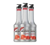 Schnapp MoninCocktail Puré Fresa Strawberry sin alcohol Botella Misil 1 L (Caja de 3 Botella Misil de 1 L)