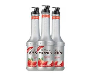 Schnapp MoninCocktail Puré Lychee Litchi 70 aja de 3 Botellas de 70 cl)