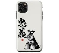 Schnauzer Arte Japonés Sumi-e Perro Kanji Lealtad Carcasa para iPhone 11 Pro MAX