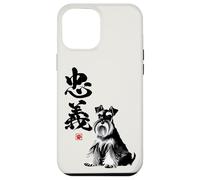 Schnauzer Arte Japonés Sumi-e Perro Kanji Lealtad Carcasa para iPhone 12 Pro MAX