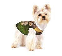 Schnauzer Atardecer Perros Mascotas Montañas Schnauzer,Camiseta de algodón sin Mangas para Mascotas, Chaleco Transpirable, Suave y elástico para Cachorros,L