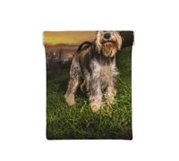 Schnauzer Atardecer Perros Mascotas Montañas Schnauzer, Squeeze Top Wallet Bolsa de Almacenamiento para Mujer Monedero pequeño Bolsa de Cambio