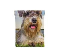 Schnauzer Césped Mascotas Perros Grises Chnauzer, Squeeze Top Wallet Bolsa de Almacenamiento para Mujer Monedero pequeño Bolsa de Cambio