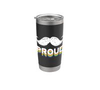 schnauzer CSD tolerancia libertad amor respeto orgullo LBGTQ+ Vaso térmico de acero inoxidable de doble pared