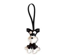 Schnauzer - de perro, colgante de cuero, bonito abalorio, exquisito bolso, bolso y decoración de coche para los amantes de las mascotas, colgante creativo de mochila para viajes, fitness y