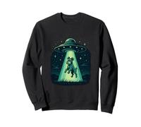 Schnauzer Dog Extraterrestre OVNI Secuestro Bajo Estrellas Nocturnas Sudadera