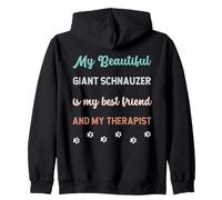Schnauzer Gigante Perro papá mamá Amigo y Terapeuta Sudadera con Capucha