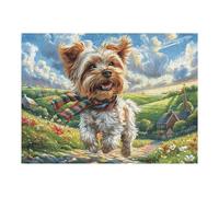 Schnauzer Lindo de Pradera Puzzle 500 Piezas Impossible Creativo Único Rompecabezas 3D Obra De Arte para Toda La Familia Juguete EduGatoivo Decoración 500 PCS