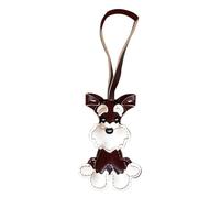 Schnauzer - Llavero colgante, colgante de decoración de mochila, exquisita colección de adornos para bolso de coche para entusiastas del fitness y las compras, Marrón, Refer to description