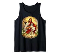Schnauzer Miniatura He Is Risen - Cruz de resurrección de Pascua Camiseta sin Mangas