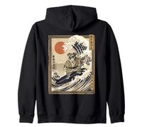 Schnauzer Miniatura japonés Surf Kanagawa Samurai Perro Sudadera con Capucha