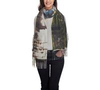 Schnauzer Miniatura, Mascotas De Césped, Perros Grises Mujer Mantón Con Flecos Chal Grande Bufanda Para Regalo Fiesta Otoño