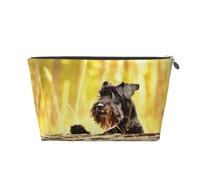 Schnauzer Miniatura Mascotas Perros Negros, Bolsa de artículos de tocador Bolsa de Maquillaje Bolsa de cosméticos Bolsa de artículos de tocador de Viaje portátil