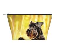 Schnauzer Miniatura Mascotas Perros Negros, Bolsa de artículos de tocador Bolsa de Maquillaje Bolsa de cosméticos Bolsa de artículos de tocador de Viaje portátil