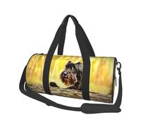 Schnauzer Miniatura Mascotas Perros Negros, Bolsa de Viaje de Gran Capacidad, Bolso Redondo, Bolsa de Viaje Deportiva, Bolsa de Mano, Bolsa de Fitness