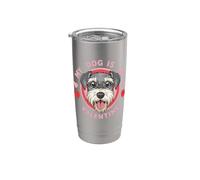 Schnauzer miniatura My Dog Is My Valentine. Paw Lover Vaso térmico de acero inoxidable de doble pared