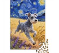 Schnauzer Miniatura Puzzle 1000 Piezas De Madera | Desafío Creativo para Adultos Y Adolescentes | Aprende Jugando con Rompecabezas De Desafiando