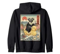 Schnauzer Ninja Japón Vintage Japonés Ukiyo-e Arte Sudadera con Capucha