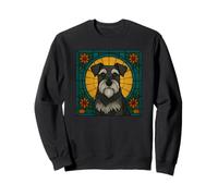 Schnauzer Perro Vitral Estilo Arte Sudadera