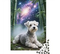 Schnauzer Puzzle Adulte 1000 Pièces Jeu Éducatif Jouets Défi Artisanat Cadeau Famille Home Decor Pour Adultes Et Enfants À Partir De 14 ANS 1000pcs (75x50cm)