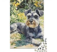 Schnauzer Puzzles Imposible,desafío for Adults Juego EduGatoivo 1000 Piezas Obra De Arte De Juego De para Adultos, Regalos A Partir De 14 Años 1000pcs (75x50cm)