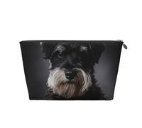 Schnauzer Retrato Gris Oscuro, Bolsa de artículos de tocador Bolsa de Maquillaje Bolsa de cosméticos Bolsa de artículos de tocador de Viaje portátil
