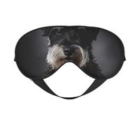 Schnauzer Retrato Gris Oscuro, Cubreojos completos Antifaz bloqueador de luz Antifaz para dormir Antifaz suave con los ojos vendados Noche
