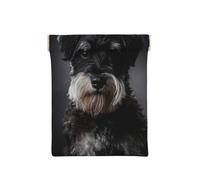 Schnauzer Retrato Gris Oscuro, Squeeze Top Wallet Bolsa de Almacenamiento para Mujer Monedero pequeño Bolsa de Cambio