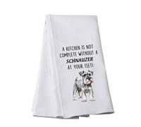 Schnauzer - Toalla de cocina "A Kitchen is Not Complete Without A Schnauzer Kitchen Towel Schnauzer Lover Gift (toalla Schnauzer)